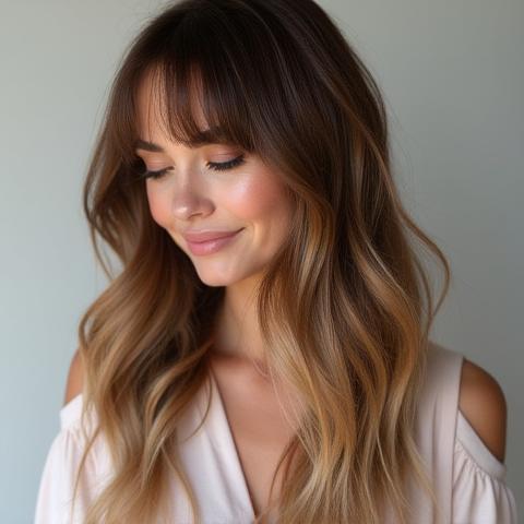 Example of brunette balayage.