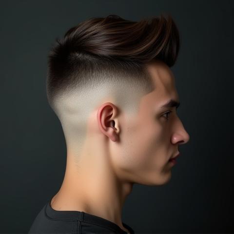 Example of a men's fade haircut.