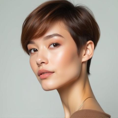 Example of a modern short haircut.