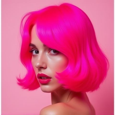 Example of vibrant fashion hair colour.