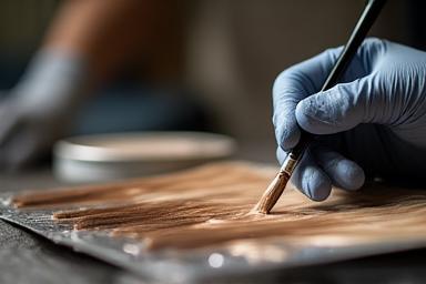 Hairdresser applying balayage technique.